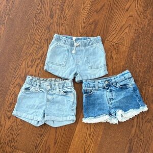 Cat & Jack Kids Denim Shorts Set 3 pairs - Light Blue